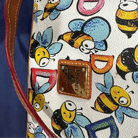 Dooney & Bourke Tan Leather Shoulder Bag with Brass Hardware - Picture 5 of 5